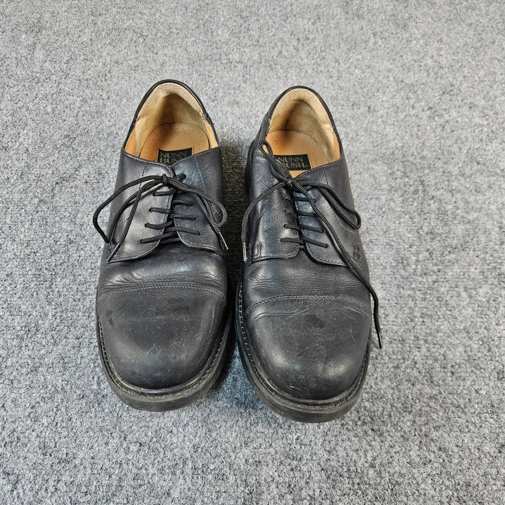 Nunn Bush Mens Black‎ Leather Cap Toe Oxford Dress Shoes 81168 01 8.5 M